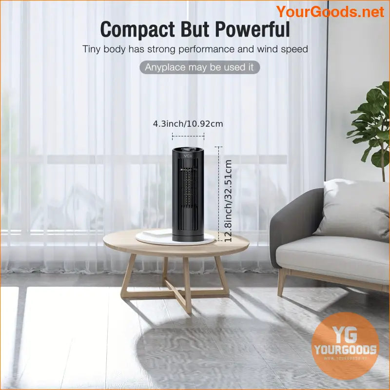 UltraQuiet Bladeless Tower Fan with Wide Oscillation - YourGoods Online Shop