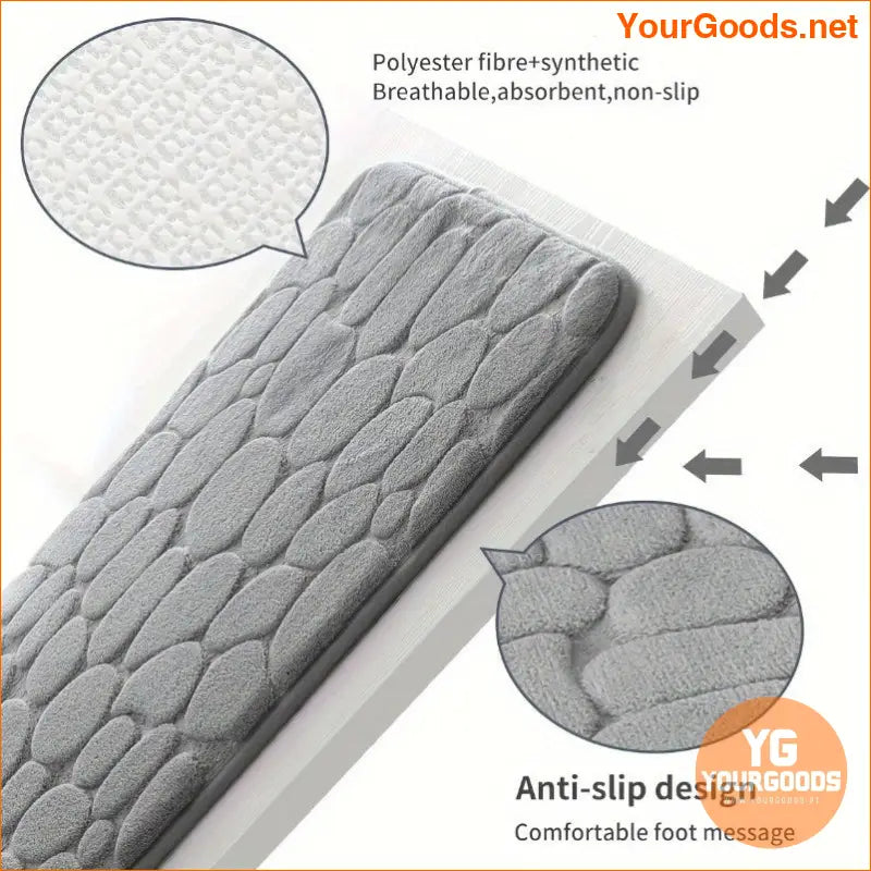 UltraSoft Cobblestone Memory Foam Bath Mat - YourGoods Online Shop