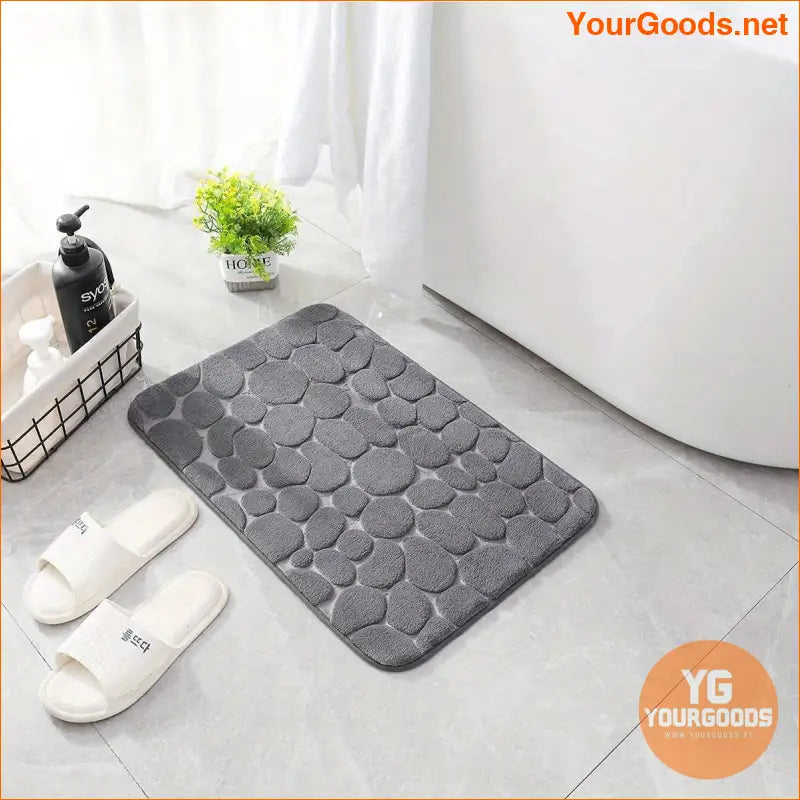 UltraSoft Cobblestone Memory Foam Bath Mat - YourGoods Online Shop