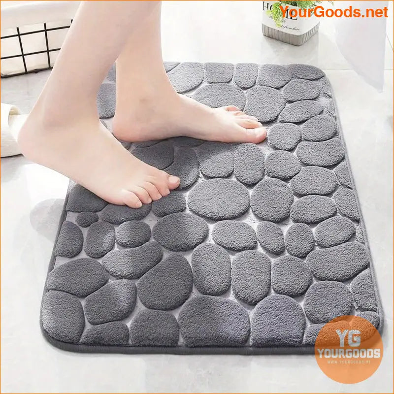 UltraSoft Cobblestone Memory Foam Bath Mat - YourGoods Online Shop