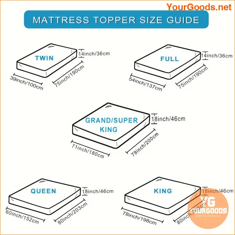 UltraThick Cooling Plush Mattress Topper Ultimate Comfort - YourGoods Online Shop