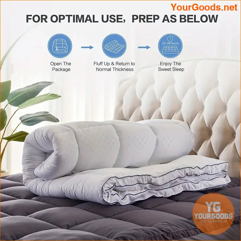 UltraThick Cooling Plush Mattress Topper Ultimate Comfort - YourGoods Online Shop