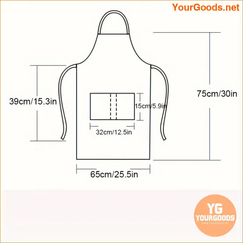 10 Unisex Black Aprons with Pockets Machine Washable - YourGoods Online Shop