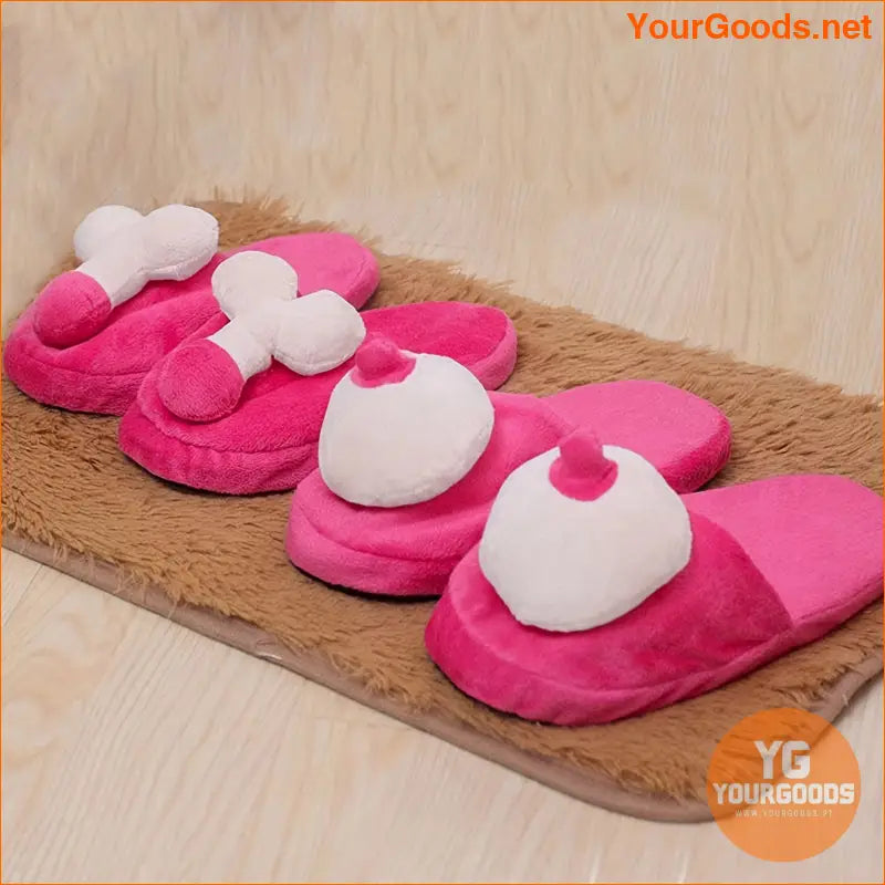 Unisex Funny Plush Reproductive Organ Slippers - YourGoods Online Shop