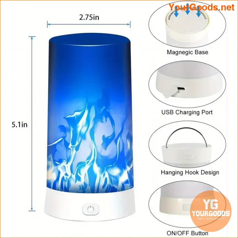 USB Rechargeable Flame Effect LED Light with Remote - YourGoods Online Shop