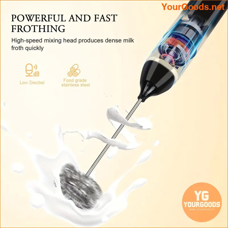 USB Rechargeable Handheld Milk Frother 3Speed Electric Foamer - YourGoods Online Shop