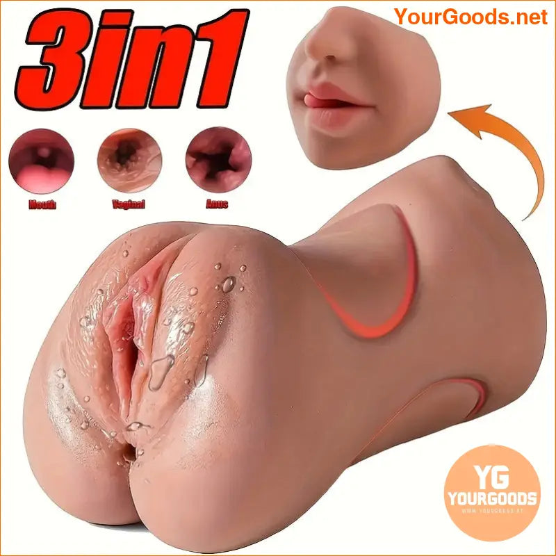 Versatile 3in1 Male Masturbator with Realistic Textures - YourGoods Online Shop