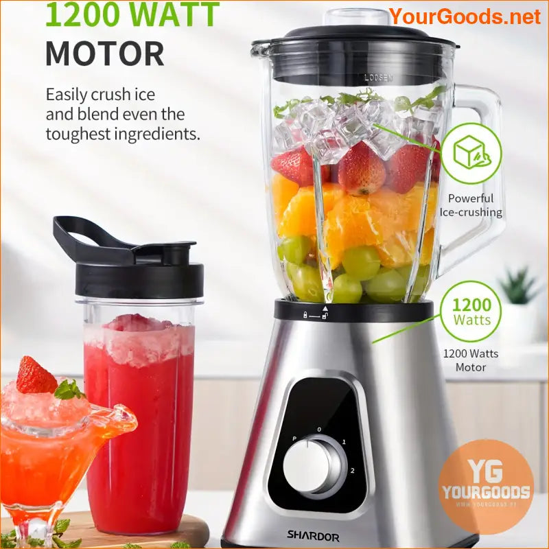 Versatile Silver Blender 52oz Capacity with Travel Cup More