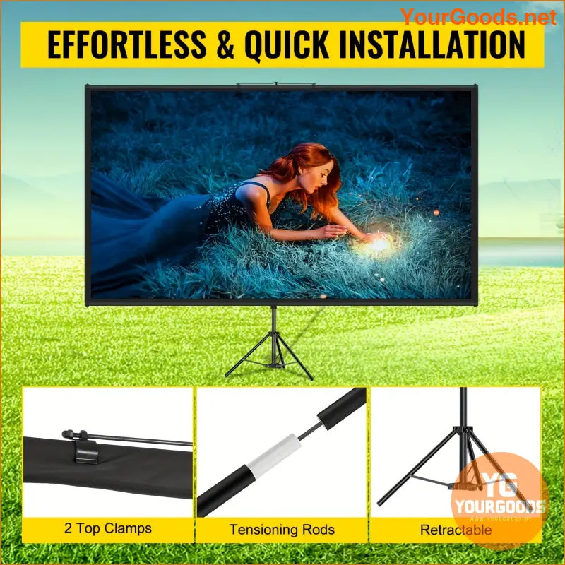 VEVOR 110Inch 4K HD Adjustable Tripod Projector Screen - YourGoods Online Shop