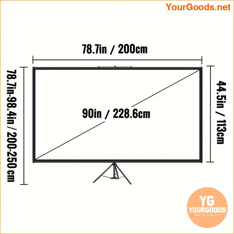 VEVOR 110Inch 4K HD Adjustable Tripod Projector Screen - YourGoods Online Shop