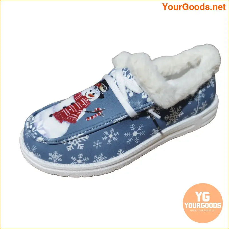 Vibrant Snowman LowTop Canvas Shoes Plush Breathable Perfect Christmas Gift - YourGoods Online Shop