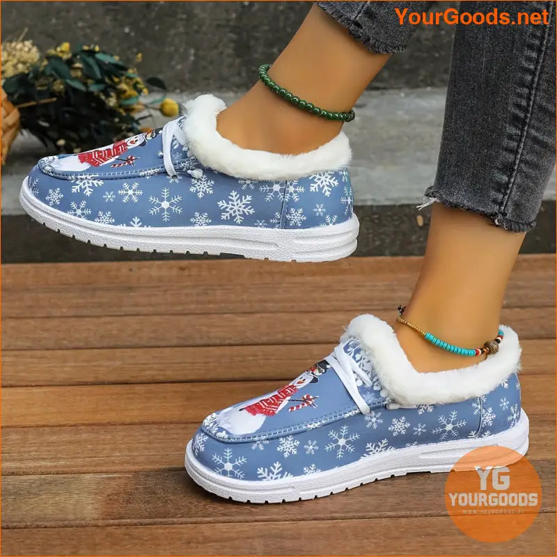 Vibrant Snowman LowTop Canvas Shoes Plush Breathable Perfect Christmas Gift - YourGoods Online Shop