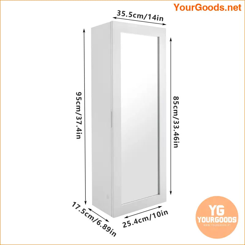 Wall Mounted Ironing Board Cabinet with Mirror - YourGoods Online Shop