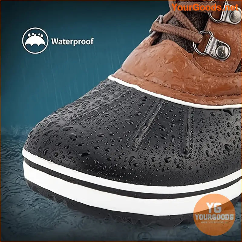 Waterproof Plaid MidCalf Duck Boots for Winter Hiking - YourGoods Online Shop