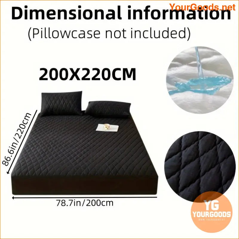 Waterproof Soft Mattress Protector Fitted Solid Design - YourGoods Online Shop