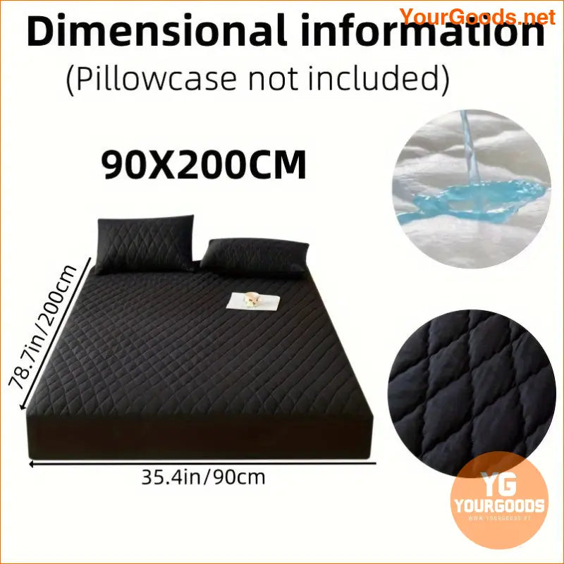 Waterproof Soft Mattress Protector Fitted Solid Design - YourGoods Online Shop