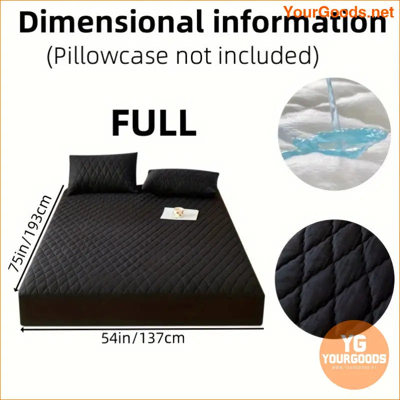 Waterproof Soft Mattress Protector Fitted Solid Design - YourGoods Online Shop