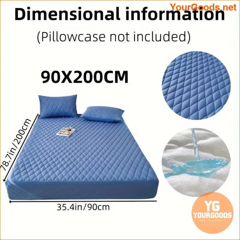 Waterproof Soft Mattress Protector Fitted Solid Design - YourGoods Online Shop