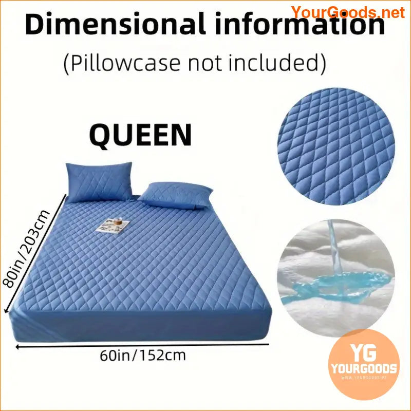 Waterproof Soft Mattress Protector Fitted Solid Design - YourGoods Online Shop