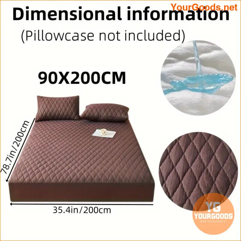 Waterproof Soft Mattress Protector Fitted Solid Design - YourGoods Online Shop