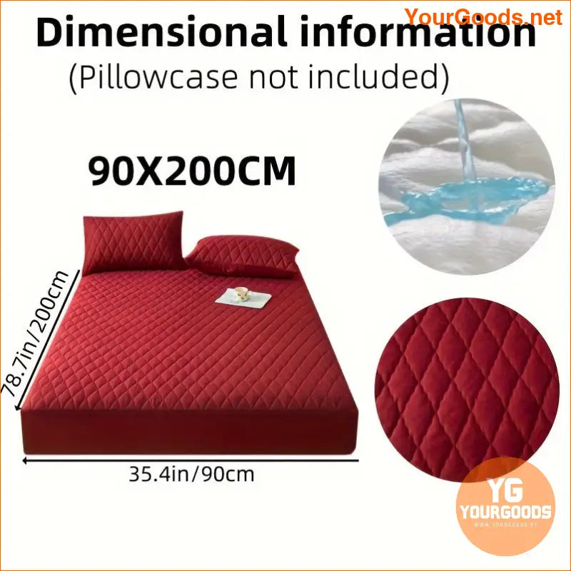 Waterproof Soft Mattress Protector Fitted Solid Design - YourGoods Online Shop