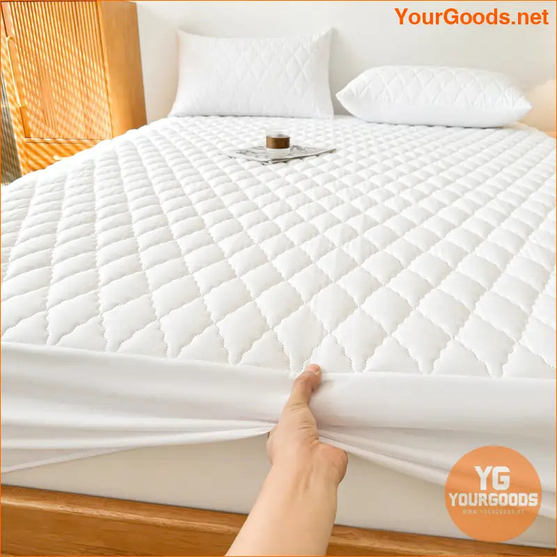 Waterproof Soft Mattress Protector Fitted Solid Design - YourGoods Online Shop