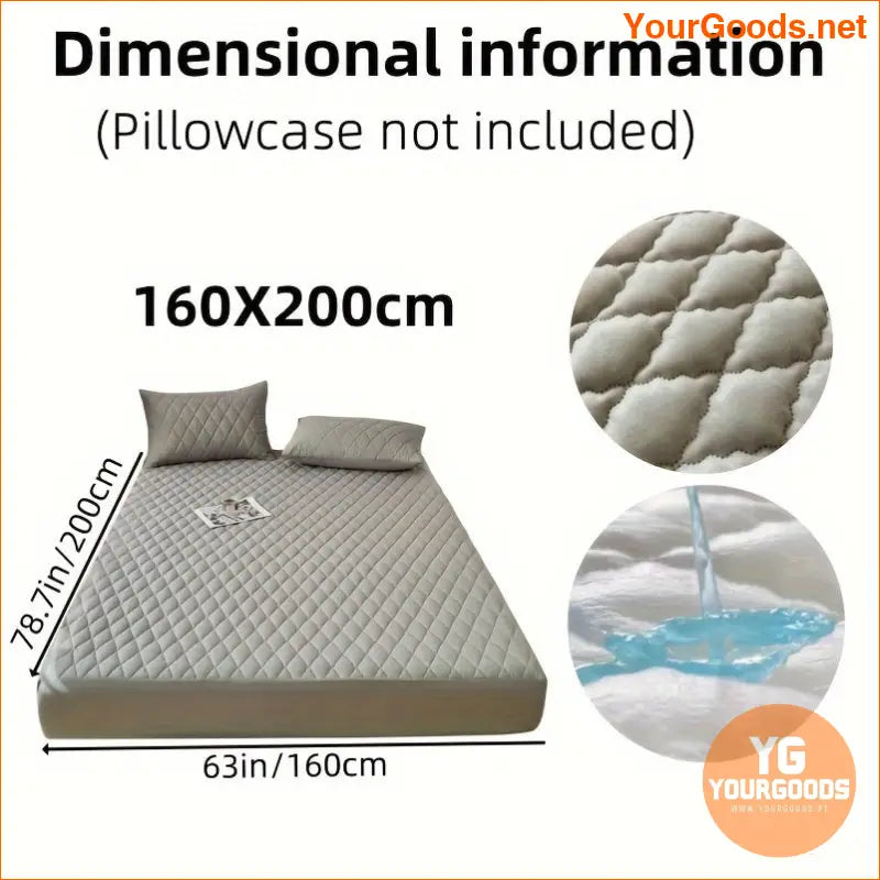 Waterproof Soft Mattress Protector Fitted Solid Design - YourGoods Online Shop