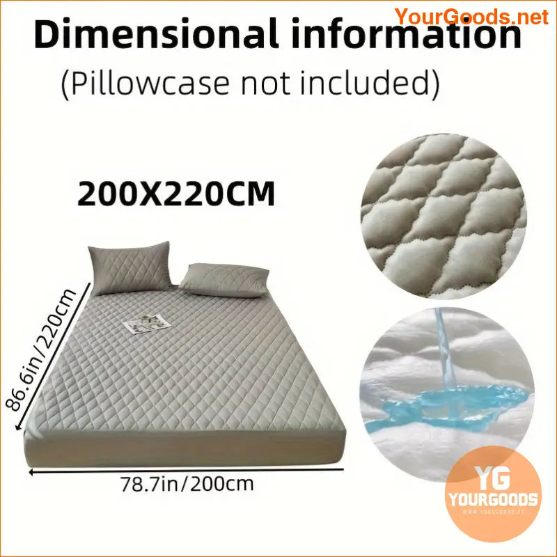 Waterproof Soft Mattress Protector Fitted Solid Design - YourGoods Online Shop