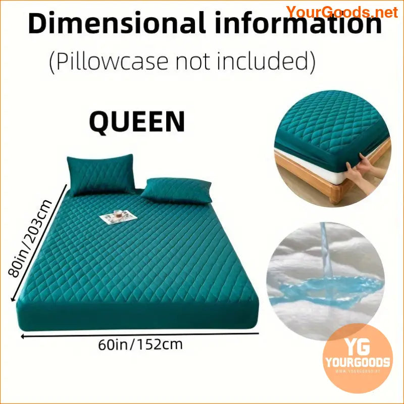 Waterproof Soft Mattress Protector Fitted Solid Design - YourGoods Online Shop