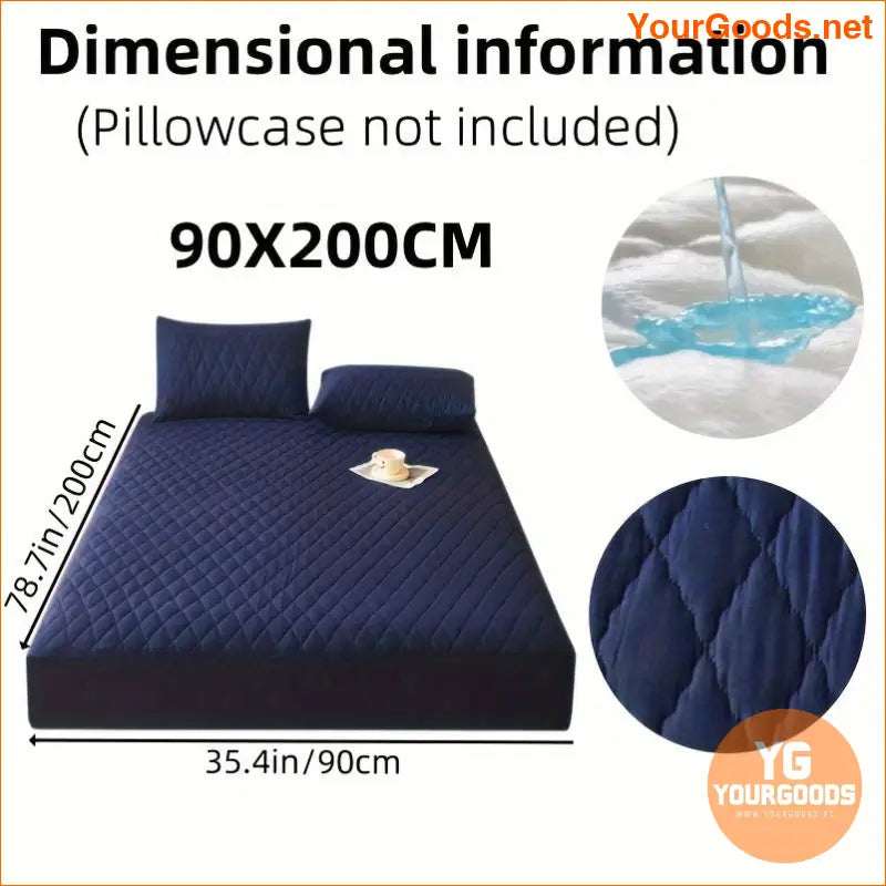 Waterproof Soft Mattress Protector Fitted Solid Design - YourGoods Online Shop