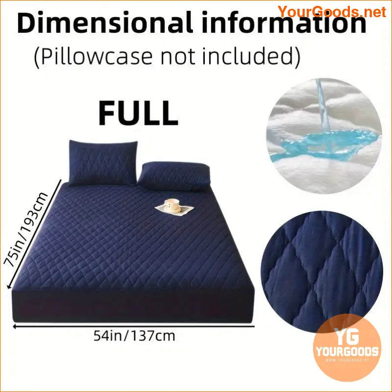 Waterproof Soft Mattress Protector Fitted Solid Design - YourGoods Online Shop