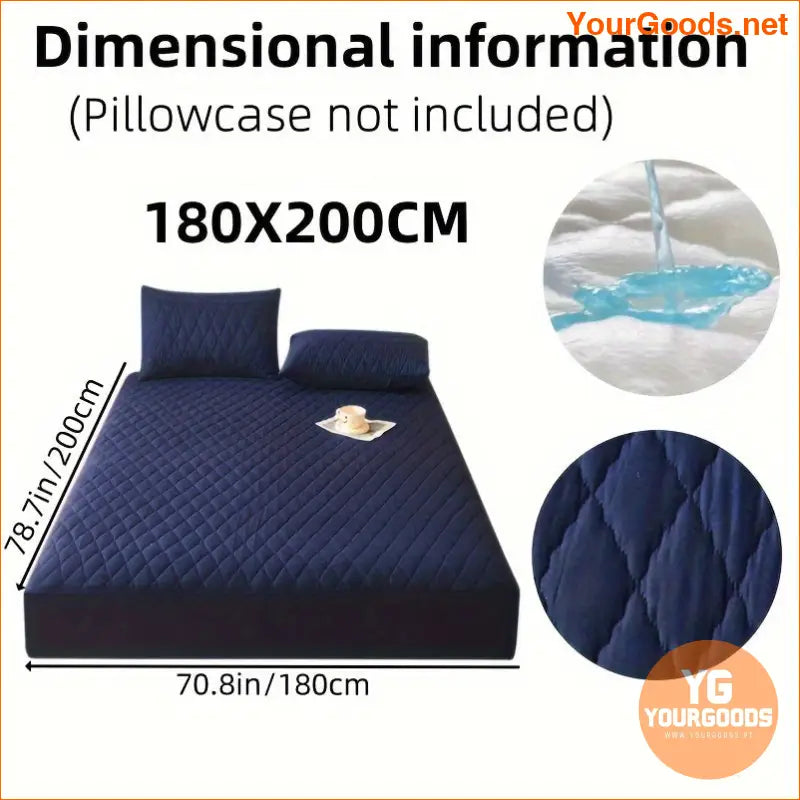 Waterproof Soft Mattress Protector Fitted Solid Design - YourGoods Online Shop