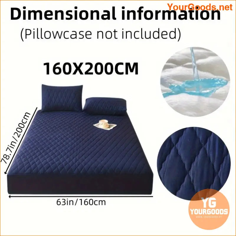 Waterproof Soft Mattress Protector Fitted Solid Design - YourGoods Online Shop