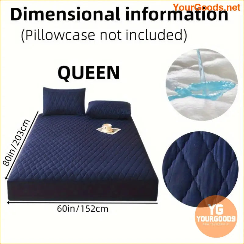 Waterproof Soft Mattress Protector Fitted Solid Design - YourGoods Online Shop