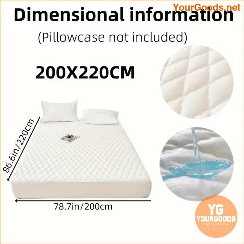 Waterproof Soft Mattress Protector Fitted Solid Design - YourGoods Online Shop