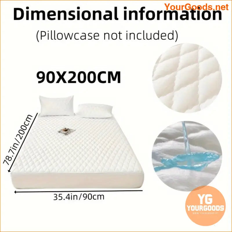 Waterproof Soft Mattress Protector Fitted Solid Design - YourGoods Online Shop