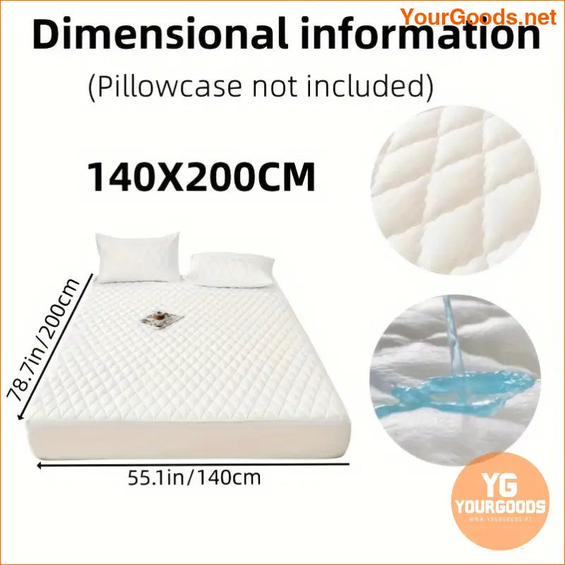 Waterproof Soft Mattress Protector Fitted Solid Design - YourGoods Online Shop