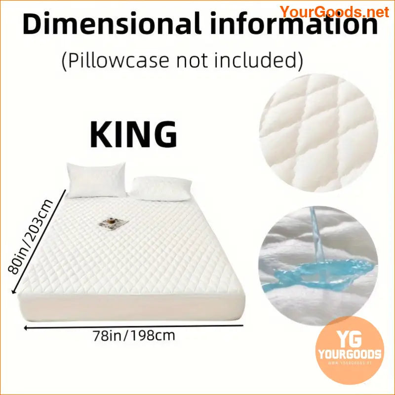 Waterproof Soft Mattress Protector Fitted Solid Design - YourGoods Online Shop