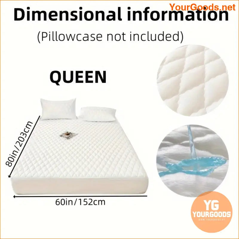 Waterproof Soft Mattress Protector Fitted Solid Design - YourGoods Online Shop