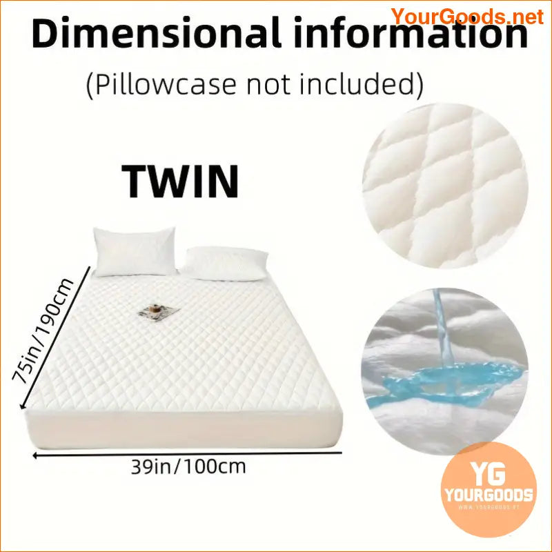 Waterproof Soft Mattress Protector Fitted Solid Design - YourGoods Online Shop