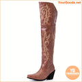 Western Pointy Toe Thigh High Cowboy Boots for Women - YourGoods Online Shop