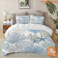 Whimsical Sea Starfish Duvet Set Comfy Bedding 3PCS - YourGoods Online Shop