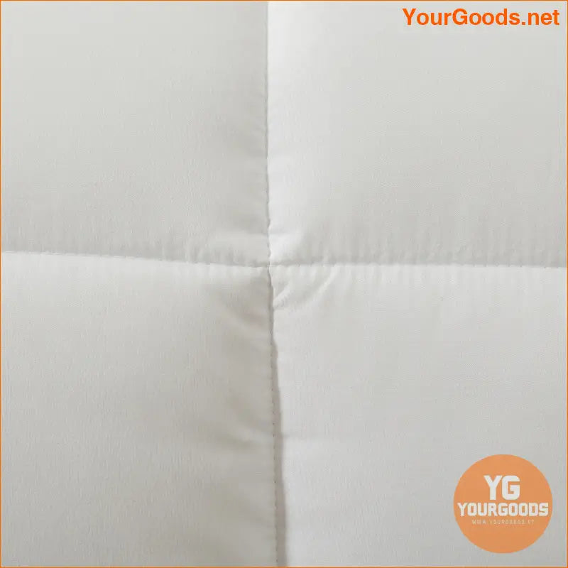 White UltraSoft Queen Microfiber Comforter with Box Stitching - YourGoods Online Shop