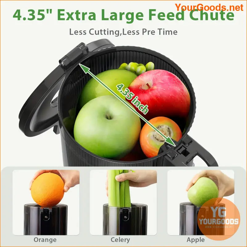 Wide Mouth Slow Juicer High Yield Easy Clean Versatile - YourGoods Online Shop