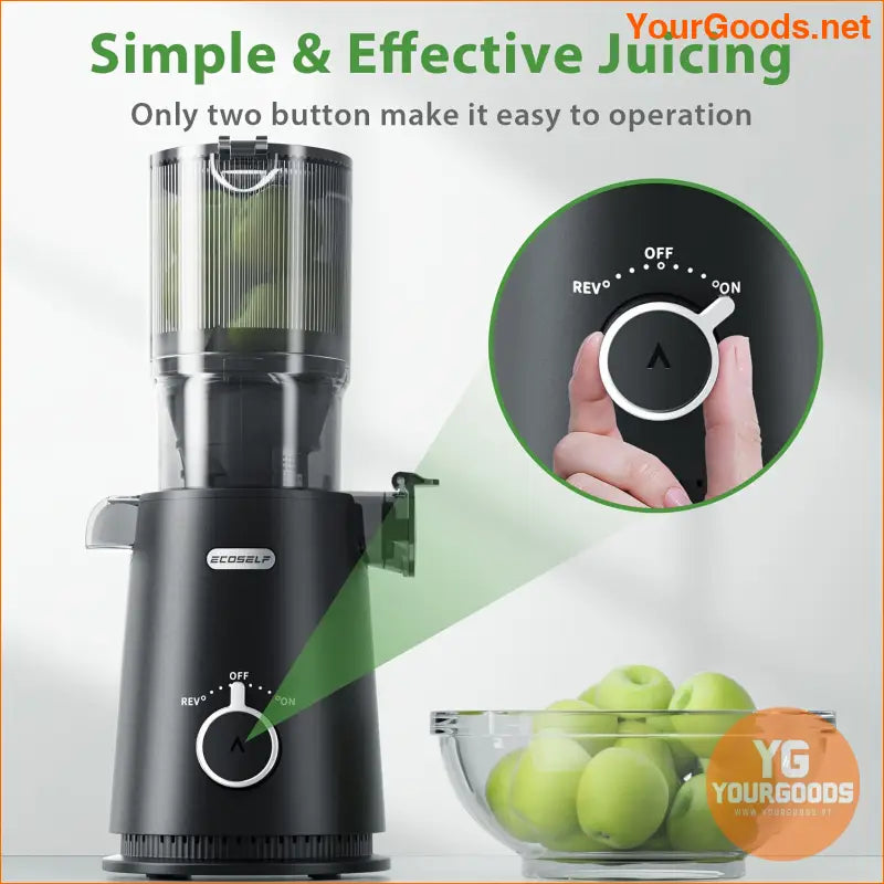 Wide Mouth Slow Juicer High Yield Easy Clean Versatile - YourGoods Online Shop