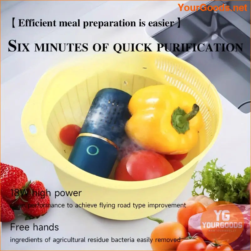 Wireless Hydroxyl Ion Fruit Veggie Cleaner - YourGoods Online Shop