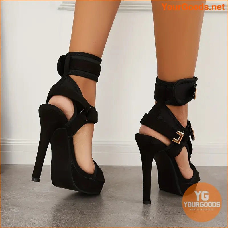 Womens Ankle Strap Stilettos Chic Party Heels - YourGoods Online Shop