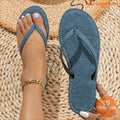 Womens Blue Denim Summer Slide Sandals - YourGoods Online Shop