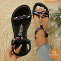 Womens Braided Elastic Strap SlipOn Beach Sandals - YourGoods Online Shop