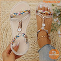 Womens Braided Elastic Strap SlipOn Beach Sandals - YourGoods Online Shop